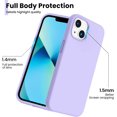 thumbnail image 5 of Shockproof Liquid Silicone Designed for iPhone 13 Case Gel Rubber Full Body Protection Anti-Shock Cover Case Drop Protection 6.1inch-Light Purple, 5 of 12