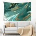 thumbnail image 3 of Easygdp Green And Gold Marble Tapestry Wall Hanging, Wall Tapestries for Bedroom Aesthetic Living Room Office Decor 60x40in, 3 of 8