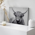 thumbnail image 3 of Wall26 Canvas Print Wall Art Black & White Shetland Cow Portrait Nature Wilderness Photography Realism Modern Art Decora Multicolor Rustic Unframed Artwork for Bedroom - 32"x48", 3 of 5