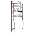 thumbnail image 4 of 3 Tier Metal Over The Toilet Shelf-Coffee, 4 of 8