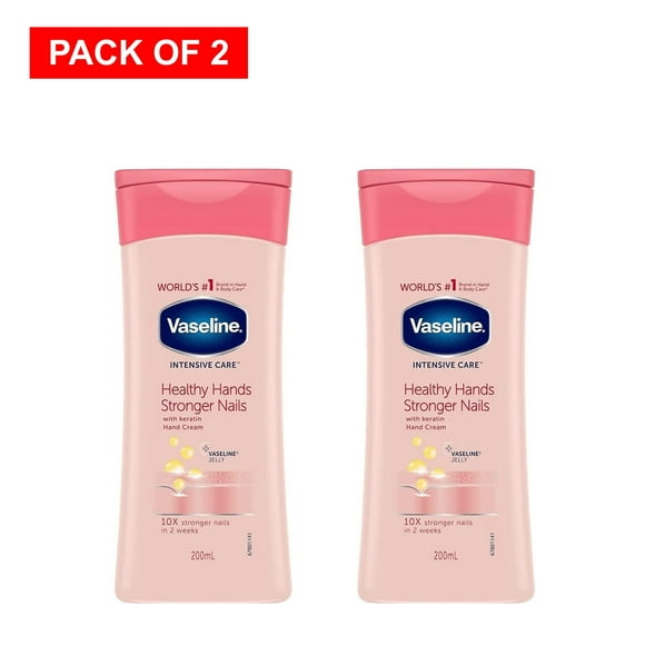 Vaseline Intensive Care Healthy Hands and Stronger Nails Hand Cream 200Ml (Pack of 2) $14.99 ea
