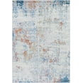 thumbnail image 4 of BoutiqueRugs Buliok Contemporary Medium Pile Area Rug - Teal, Pale Blue, Rust - 7'10" Round, 4 of 11