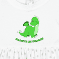 thumbnail image 4 of Inktastic Daddy's Lil' Dragon Cute Green Dragon Girls Baby Dress, 4 of 5