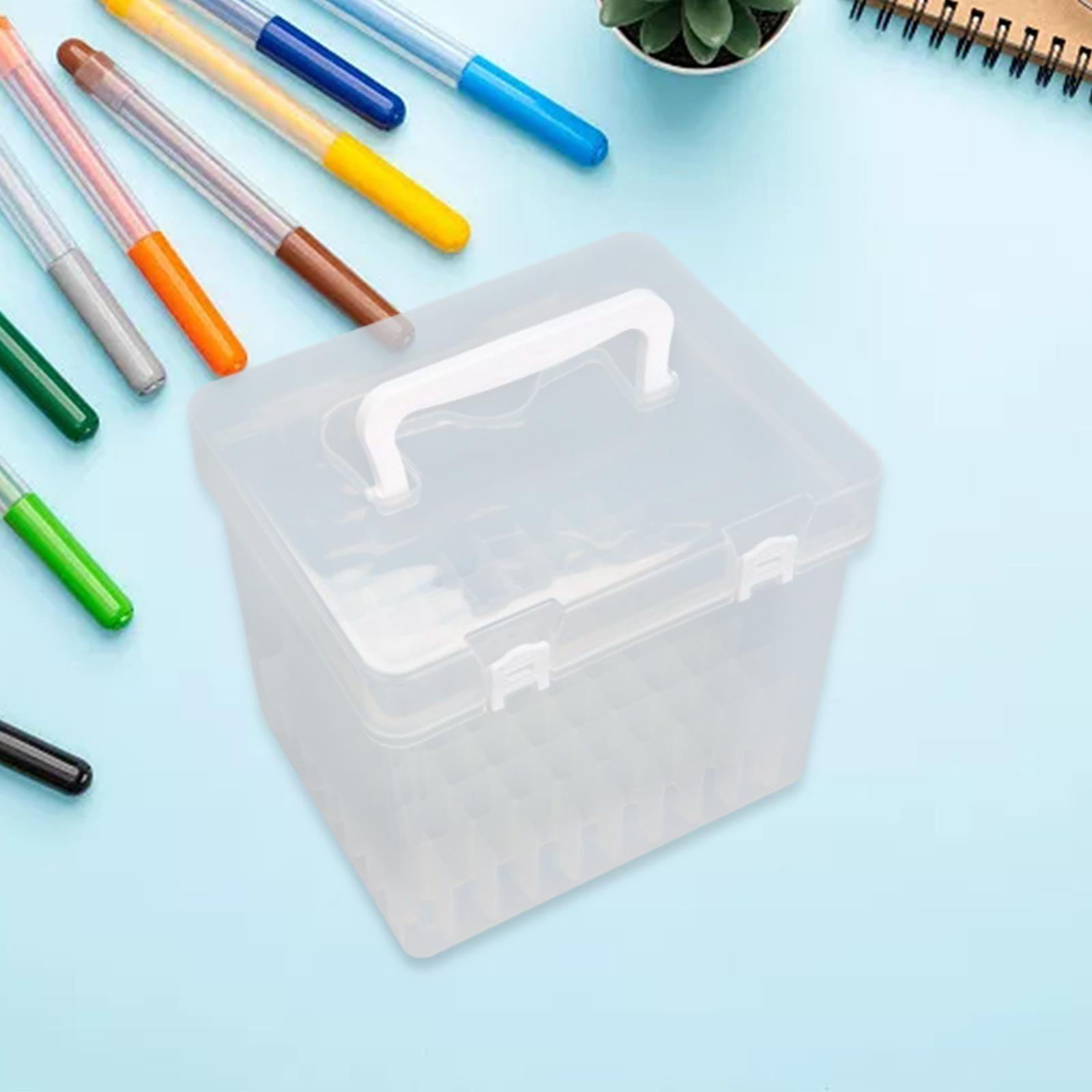 Marker Pen Carrying Case, Marker Holder with Slots, Portable Office Desk Organizer, Marker Pen Organizer, Brush Pen Case 80 Slots