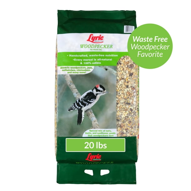 Lyric Woodpecker Wild Bird Seed No Waste with Nuts, Fruit & Seeds