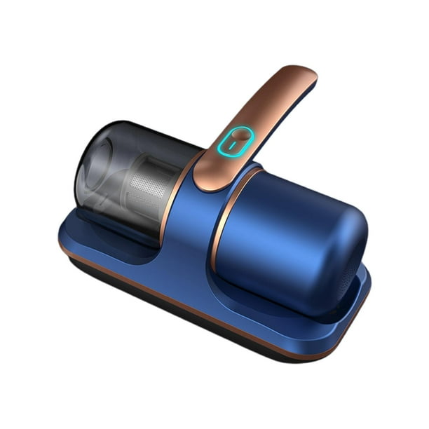 Aspiradora de mano inalámbrica para eliminar ácaros, ropa, sábanas y almohadas, color azul azul y áurea