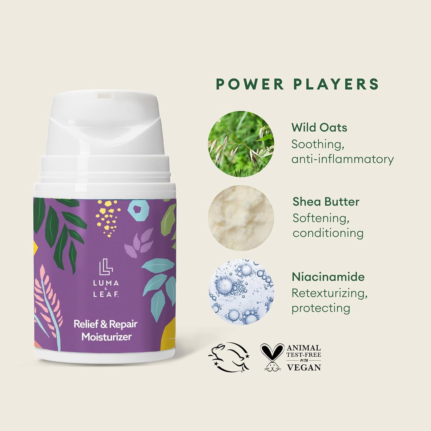(Pack Of 2) Luma And Leaf Moisturizer Face Relief Repair 1.7 Fl Oz