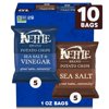 Kettle Brand Potato Chips, Variety Pack of Sea Salt and Salt & Vinegar 1 oz Snack Bags, 10 Ct