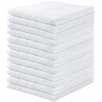 QQV White Terry Cloth Bar Mop Towels - 100% Cotton Cleaning Towels & Rags, Absorbent & Quick Drying, 16"x19", Pack of 12$$Home Decor, Kitchen, & Other