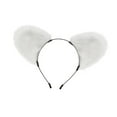 thumbnail image 4 of Diadema con orejas de oso esponjosas, accesorios para el cabello de dibujos animados para cosplay, baile de graduación, carnaval Blanco, 4 of 10