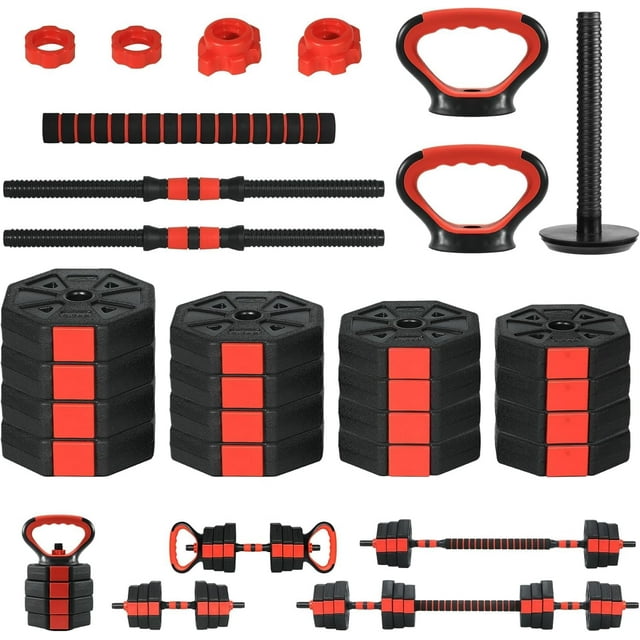 Ourlova Adjustable Dumbbells 66/88Lbs, 4-in-1 Weight Set with Connector, Multi-Functional Fitness Tool for Home Gym