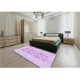 thumbnail image 4 of Ahgly Company Indoor Rectangle Patterned Heliotrope Purple Area Rugs, 5' x 7', 4 of 6