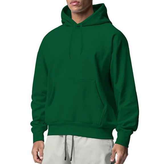 Mens 2024 Casual Cotton Hooded Collar Drawstring Hoodies Pullover Sweatshirts Casual Long Sleeve Shirts