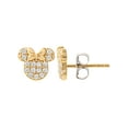 thumbnail image 4 of Disney Women’s 14K Gold Plated Sterling Silver Minnie Stud Earring Set, 2 Pairs, 4 of 6