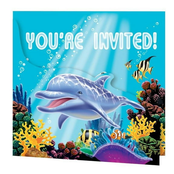 Access Ocean Party Invitation Card, 8 Ct