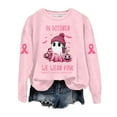 thumbnail image 2 of In October We Wear Pink Halloween Ghost Sweatshirts for Women 2025 Cancer Awareness Sweatshirt Pullover Tops, 2 of 5