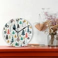 thumbnail image 2 of GZHJMY Christmas Tree Wall Clock, Silent Non Ticking Battery Operated Creative Decorative Round PVC Clock for Kitchen, Living Room, Bathroom, Home School Office Decor, 10 Inch, 2 of 7