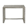 thumbnail image 3 of 36 Inch Accent Console Table, Capiz Shell Inlay, Rectangular, Gray, 3 of 5