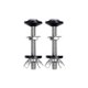 thumbnail image 1 of Juego de 2 suruburi pentru scaunul de toaleta, Inox/ Cauciuc, 80 mm, Argintiu/ Negru, 1 of 4
