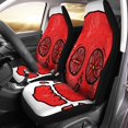 thumbnail image 2 of ZHANZZK Set of 2 Car Seat Covers Red Skull Universal Auto Front Seats Protector Fits for Car,SUV Sedan,Truck, 2 of 5