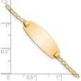 thumbnail image 3 of Solid 14k Yellow Gold Oval Curb ID Bracelet - 7", 3 of 5