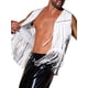 thumbnail image 5 of INSPIRE CHIC Chalecos para hombres con flecos retro, chalecos sin mangas de frente abierto, S Blanco, 5 of 6
