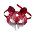 thumbnail image 3 of Accesorio de disfraces de mascarada de media cara Steampunk para baile de graduación de noche, Mardi festivo Rojo, 3 of 7