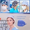 thumbnail image 4 of Operating Hats Nurses Gourd-shaped Long-time Service Pure Color Dull Polish Assorted Colors Buttons Christmas Day Bouffant Caps 05, 4 of 9