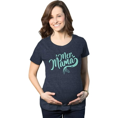 

Maternity MerMama Tshirt Funny Mothers Day Mermaid Pregnancy Tee Small