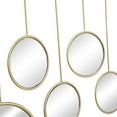 thumbnail image 4 of CosmoLiving by Cosmopolitan 25" x 25" Gold Wall Mirror with Hanging Rod, 4 of 8