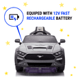 thumbnail image 4 of Ford Mustang Kids Ride On Car 24V w/ Remote Control, MP3, 3 Speeds, Rubber Tires, LED Lights - Gray, 4 of 8