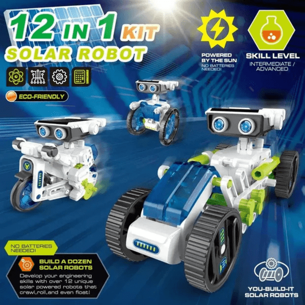 13 en 1 Robot Solaire,Robot Enfant Maquette Voiture Jeux Construction Robotique Éducative Exterieur Experiences Scientifiques - Jeux - Jouets