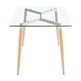 thumbnail image 3 of Mesa de Comedor Moderna de Vidrio Templado con Patas de Madera | Estilo Escandinavo, 3 of 7