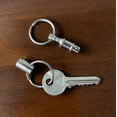 thumbnail image 7 of 4 Pack Quick Release Detachable Pull Apart Keychain Silver Dual Key Ring Snap Lock Holder, 7 of 7