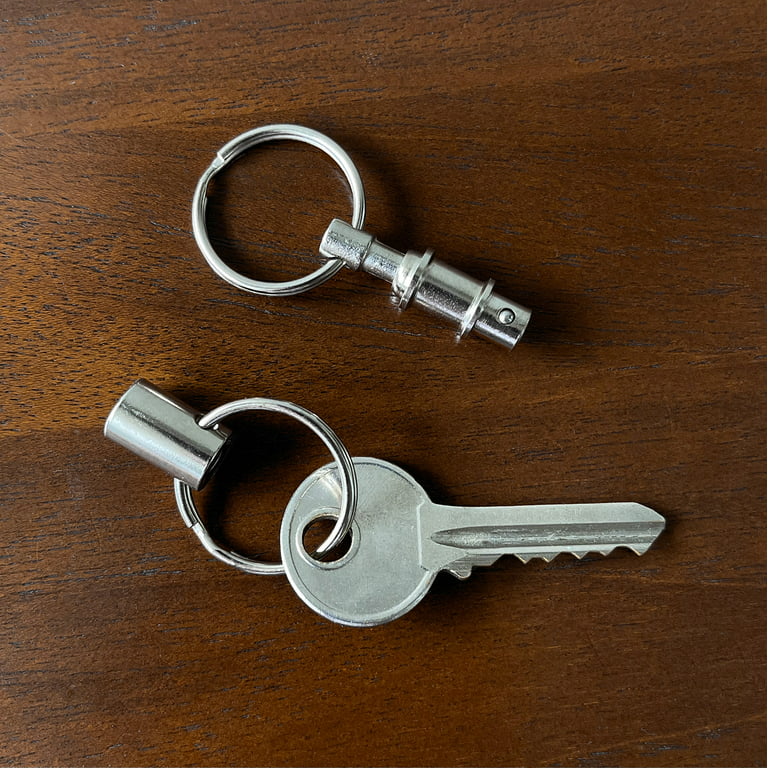 Afwijking debat Peregrination 4 Pack Quick Release Detachable Pull Apart Keychain Silver Dual Key Ring  Snap Lock Holder - Walmart.com