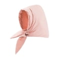 thumbnail image 4 of 2 pañuelos para la cabeza a prueba de viento y a la moda, bufandas para el cuello, gorros de plumón cómodos rosa gris, 4 of 9