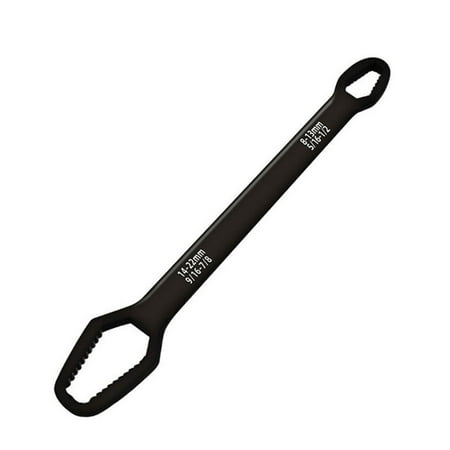 

Tmosphere Auti-rust Wrench Double-Sided Adjustable Glasses Wrench Car Repairing Tools Wear-resistant 8-22mm Screw Nuts Ratchet Spanner Black