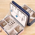 thumbnail image 4 of Caja de joyería de PU Sonducket rosa con gran capacidad, 4 of 6