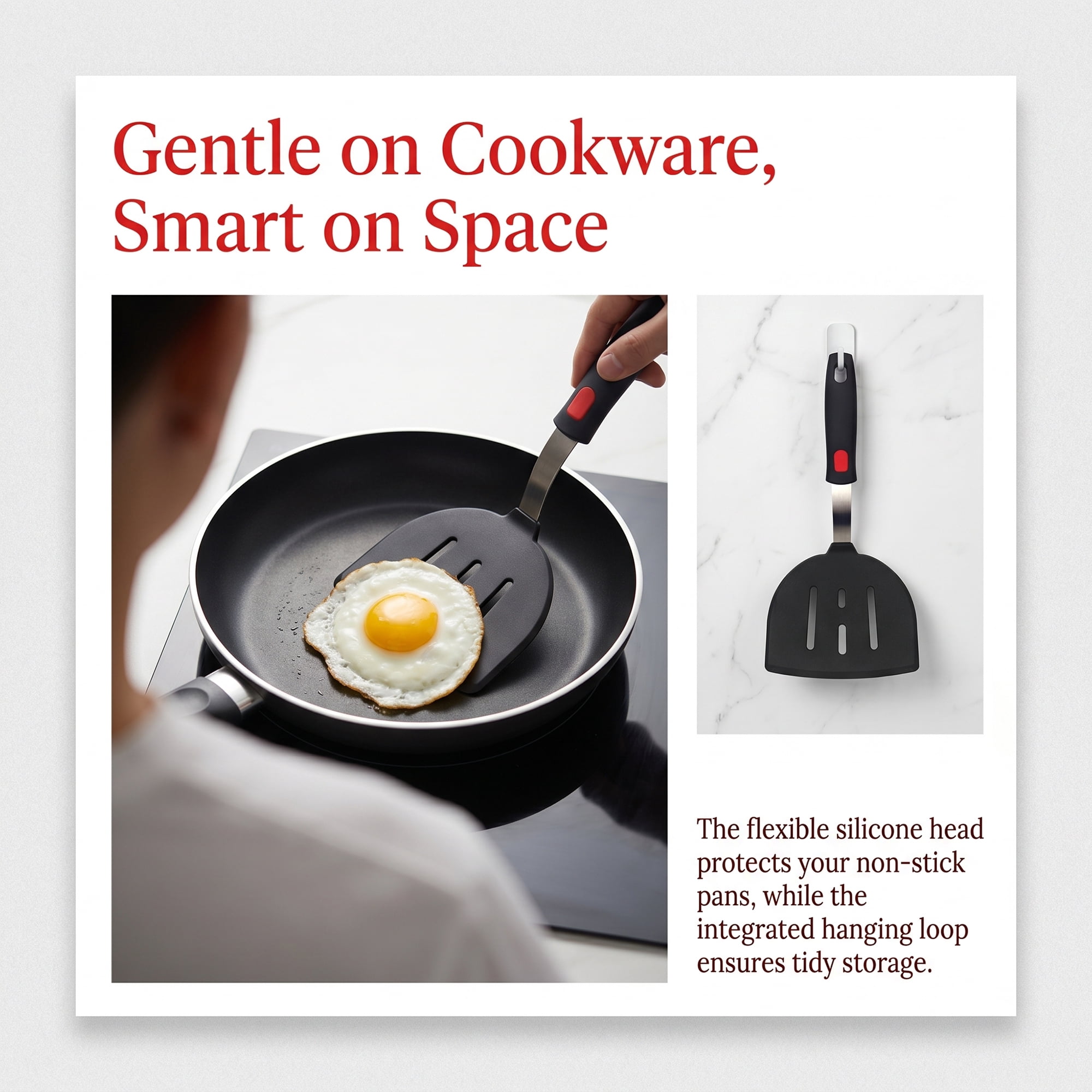 Unique Bargains Heat-Resistant Dishwasher Safe Spatula Black-Missed Scoop 11" x 5.2"
