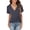 07-Dark Blue, variant on LWP Women's V Neck Short Sleeve Tops, Casual Loose Fit Ribbed Knit Blouses for 2026 Spring Summer Daily Wear