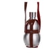 thumbnail image 5 of Botella de calabaza de vino de acero inoxidable: Frasco Botella Hervidor Botella de agua portátil al aire libre con correa marrón de PU 1 juego Color 500ML, 5 of 5