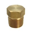 thumbnail image 1 of Tapón de cabeza hexagonal MPT de latón Homeplus+ de 1/4 pulgadas, 1 of 1