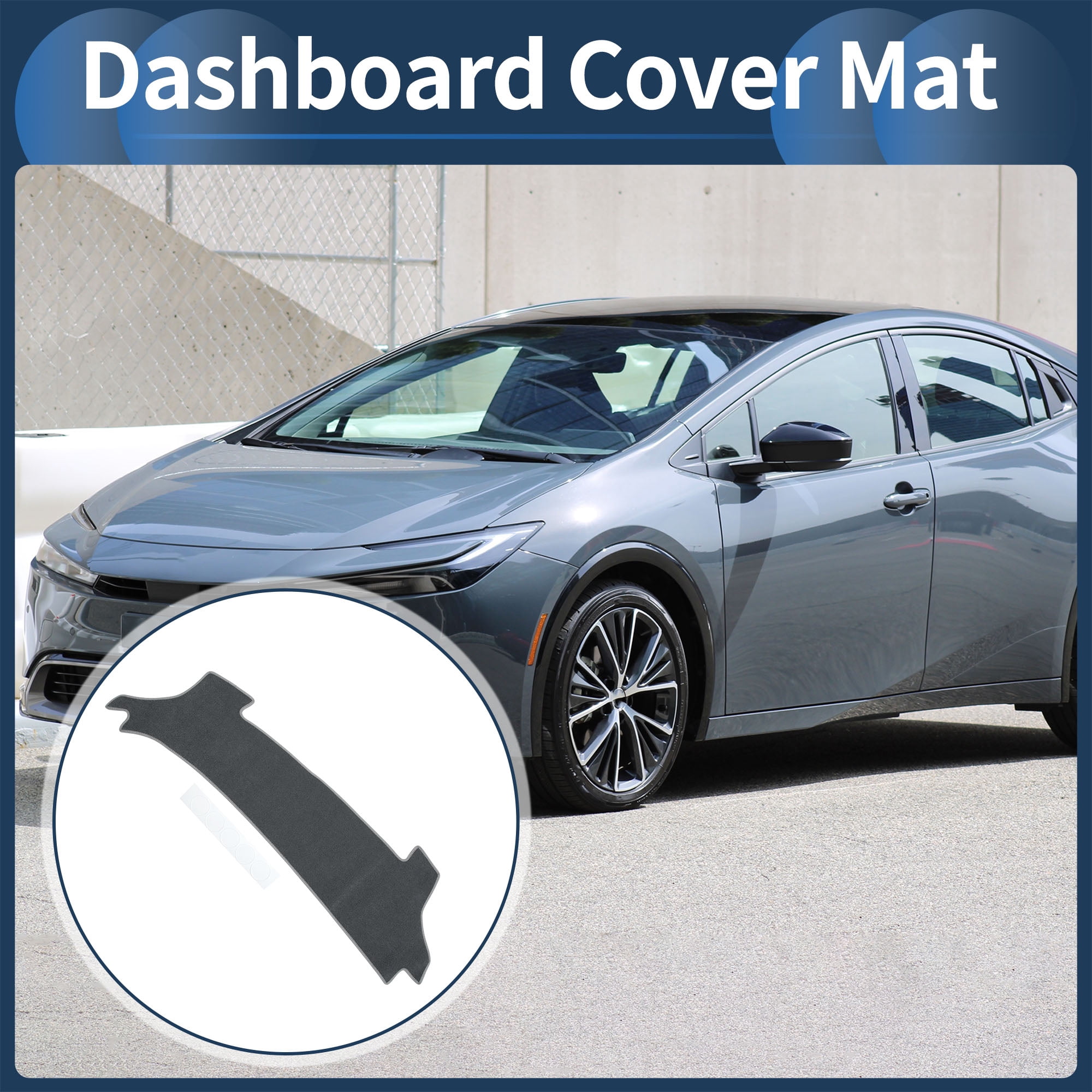 Unique Bargains Dash Cover Mat Carpet for Toyota Prius 2020-2025 Polyester Gray