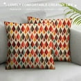 thumbnail image 3 of MLJA Retro Throw Pillow Cushion Cover and Style Geometric Shaped Design with Warm Colors Printed of Art Decorative Square Accent Home Decor Pillow Case, 3 of 5