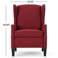 thumbnail image 4 of GDF Studio Weyland Contemporary Fabric Pushback Recliner, Set of 2, Deep Red and Dark Brown, 4 of 13