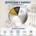 thumbnail image 4 of Kojooin 10-Piece Tri-Ply Stainless Steel Cookware Set with Lids, Induction Compatible Pots and Pans for Everyday Cooking, 4 of 8