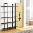thumbnail image 3 of Tribesigns 5-Tier Bookshelf, Industrial Wood Bookcase 72 H x 12 W x 47L inches, Black, 3 of 7