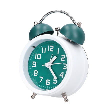 Riousery Twin Bell Alarm Clock High Volume Low Noise Simple Retro Design for Home Decor Gifts (130mm / 5.1 in)