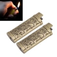 thumbnail image 1 of TOPINCN 2Pcs Vintage Metal Lighter Case Cover, Retro Zinc Alloy Floral Stamped Protective Holder, Lighter Sleeve Protector Shell, Suitable for Most Standard Lighters,, 1 of 7