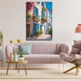 thumbnail image 2 of AVOI Italy Painting Oil Canvas Wall Art Pic13 Mediterranean Cityscape Artwork Italian Sea Picture Modern City Street Decoration Landscape Prints for Paris Cafe Room Decor Unframe: 8x10in, 2 of 5
